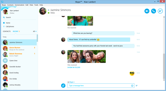 Screenshot of Skype 7. Courtesy of Wikipedia.org. Uploaded by Cloudbound as Skype.png. Copyright by Skype Limited/Microsoft